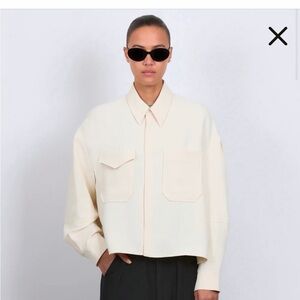 Roucha Toyen Oversized Cropped Button Down Size Medium Petite